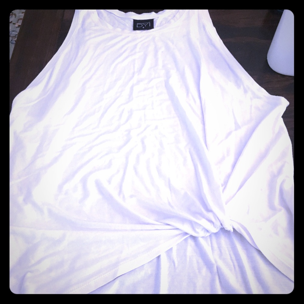 DYI Front knot tank top